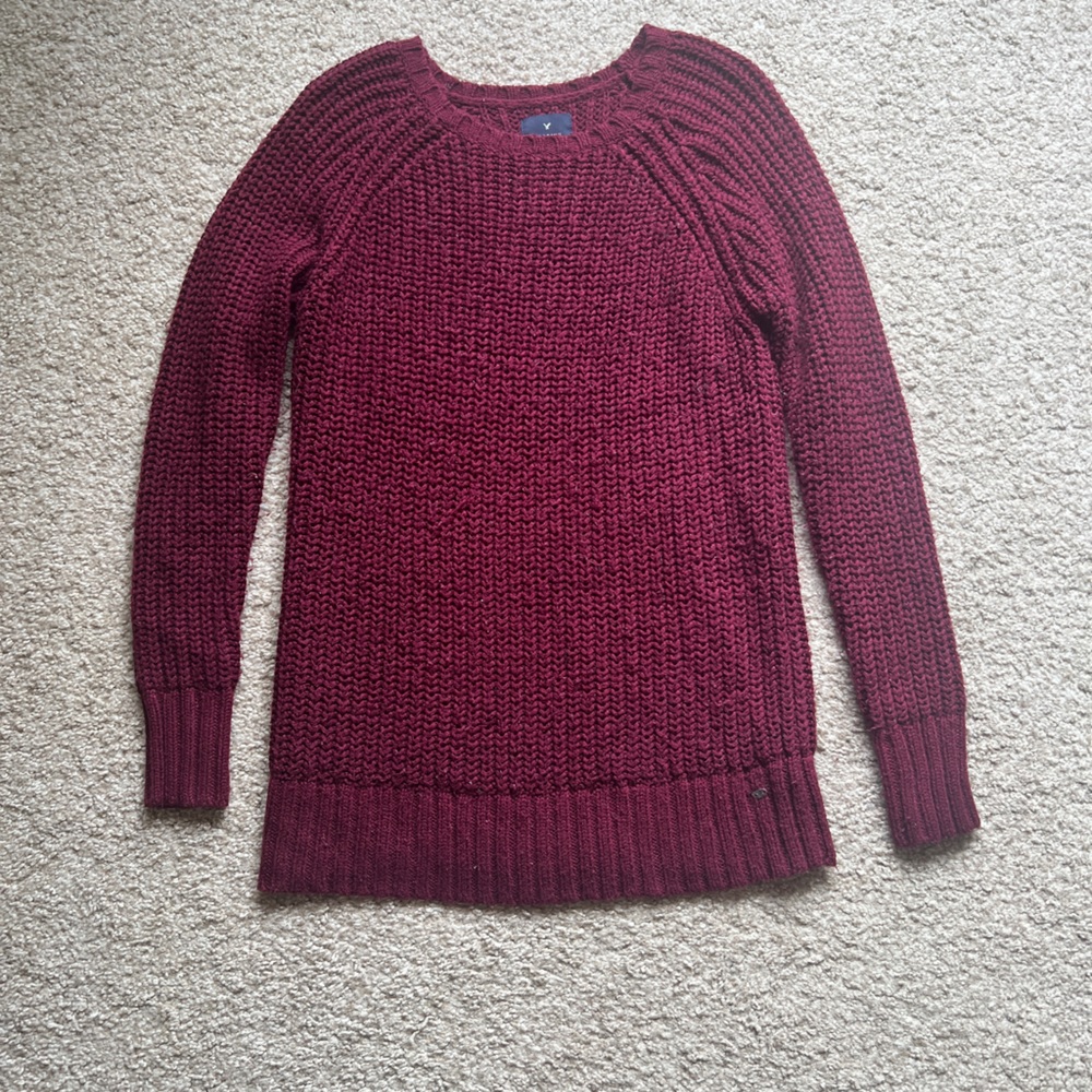 Maroon leggings sweater